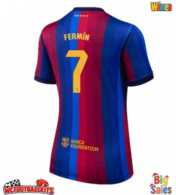 Barcelona Fermin Lopez #7 Replica Home Stadium Shirt for Women 2026-27 Short Sleeve
